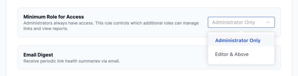Link Manager Pro, Editor Access